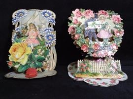 Vintage Victorian German Cutouts Scrap Die Cuts Cards Advertising