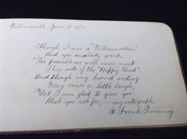 1878 Frank Browning Autograph 