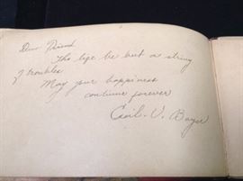 Cecil V Boyer autograph