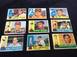1960 Topps baseball cards Milwaukie Braves