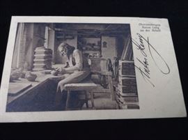 Signed Anton Lang postcard