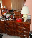 Long Bassett dresser, costume jewelry