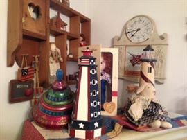 Vintage Top and Lighthouse Collectibles