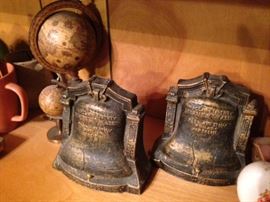 Metal Liberty Bell Book Ends