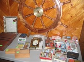 Ships wheel, games, game playing cards