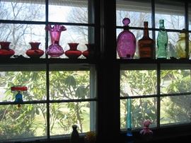 Colored glass pieces