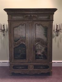 Beautiful Thomasville painted armoire from the Ernest Hemingway collection
