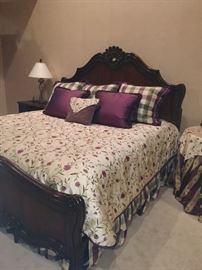 Beautiful king bedroom set with wall unit & end tables