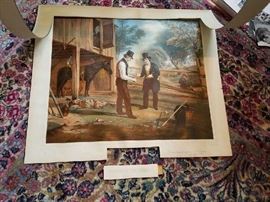 William Sidney Mount. Original Lithograph. "Coming to the Point"