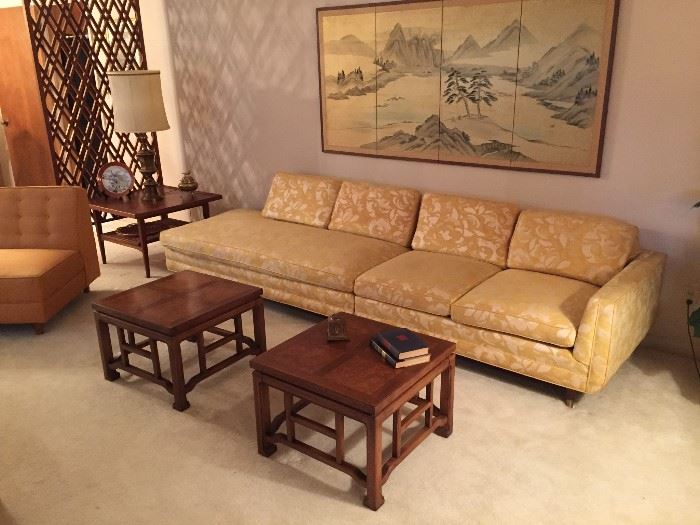 Mid Century Sofa.  Two Sections.  