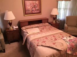 Bookcase Bed.  National Furniture Company.  Entire Bedroom Suite includes dresser, chest of drawers, ladies writing desk, two night stands and Full Bed.