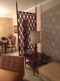 Vintage Room Divider - Vintage Kipp Stewart Drexel Declaration MCM Lamp Table 