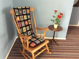 Solid maple rocking chair