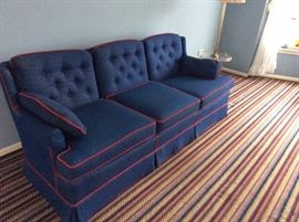 Vintage Ethan Allen sofa with  more contemporary upholstering