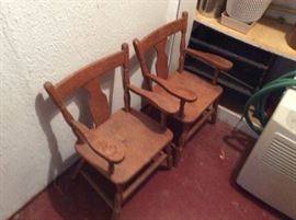 2 vintage children's chairs