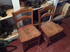 2 vintage children's chairs