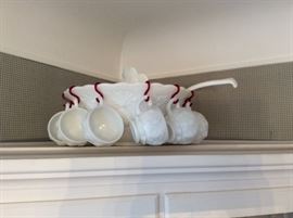 Westmoreland grape punch bowl and cups