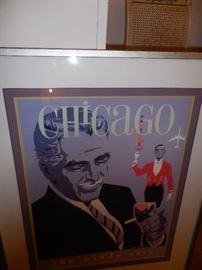 Newer Framed Chicago Windy City Poster..Little Rat Pack  !
