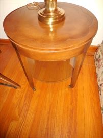 Vintage Mahogany Occasional Table with Glass Shelf