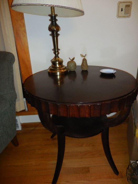 Barbara Barry For Baker Furniture.Hand Carved Mahogany Occasional Table