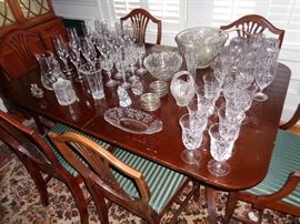 1948 mahogany dining table and chairs
