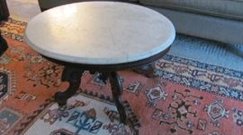 Marble Top Victorian Coffee Table. 