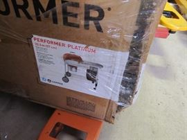 ITEM # 8 -  NEW IN THE BOX  WEBER PERFORMER GRILL PLATINUM  RETAIL $400.00   BUY IT NOW PRICE $225.00