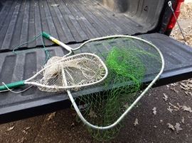 fishing nets, this is just a small sample of all the fishing supplies available, in fact this is the largest fishing supplies we have had in over 4 years.