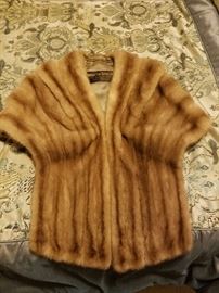 Five Mink Coasts, one hat and one shawl