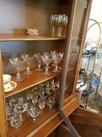glass collection with chnina cabinet