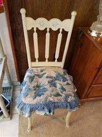 iron metal chair with breakfast table