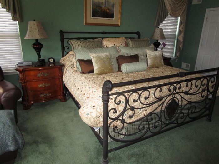 HEAVY WROUGHT IRON KING BED