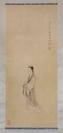 LADY WITH WHISK (MEI LAN FANG)SCROLL