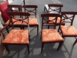 6 Duncan Phyfe dining chairs $120 (less 25% Friday and Saturday only)