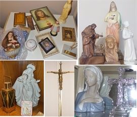 Religious wall decor plus Bibles, rosaries, pocket prayers, candles, saintly devotions and more
Beautiful baby christening outfit. Lladro figurines nuns, Madonna mother and child, Mary and more
