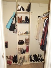 Women’s designer clothes (mostly small)
Shoes – casual to party shoes – many never worn
Handbags and purses – mostly everyday styles with some designer names mixed in
