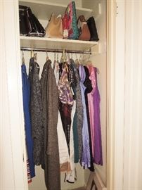Women’s designer clothes (mostly small)
Shoes – casual to party shoes – many never worn
Handbags and purses – mostly everyday styles with some designer names mixed in

