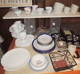 Vintage kitchen, tea cup and saucer collection, china, children's china, Arthur Court