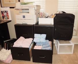 Office copier, 3 2-drawer file cabinets.  Luggage - cheap to nice.