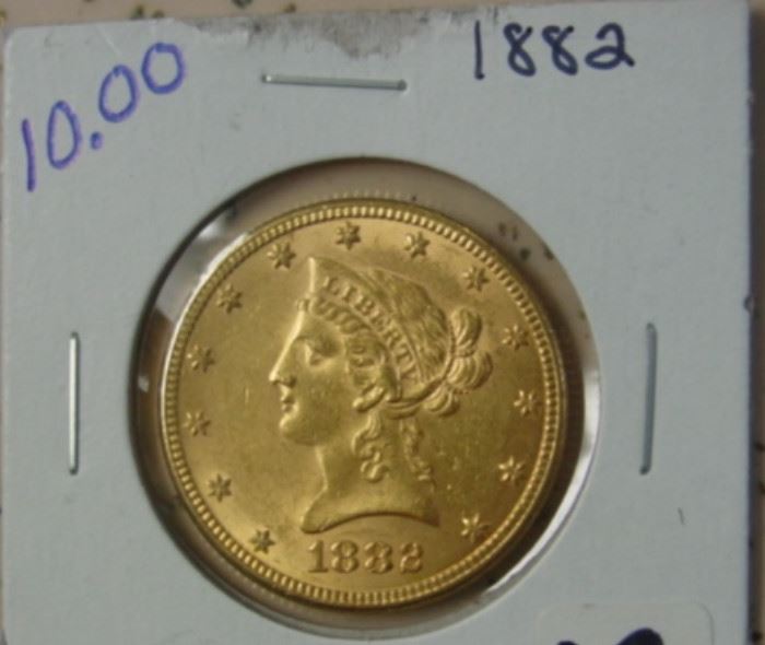 1882 Gold $10.00 Coin