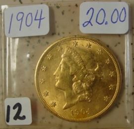 1904 Gold $20.00 Coin