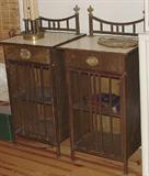 FRENCH BRASS BIRDCAGE TABLES