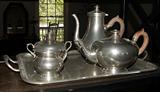 FRENCH PEWTER TEA/COFFEE SET