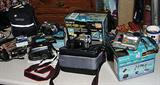 ASSORTED SONY MAVICA, JVC AND FUJI DIGITAL CAMERAS AND YASHICA 35MM