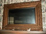 ANTIQUE LATE VICTORIAN GORGEOUS HIGH RELIEF GESSOED GILT MIRROR