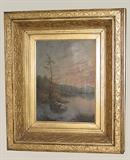 ANTIQUE ORIGINAL LANDSCAPE OIL PAINTING