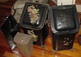 ASSORTED ANTIQUE COAL SCUTTLES