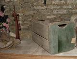 ANTIQUE WOODEN CRATE, BOTTLE CORKER AND MORE ARTIFACTS
