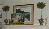 COOL TOPIARIES, PAINTING BY OWNER AND LIMITED EDITION PRINT