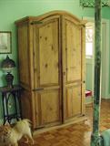 ANTIQUE KNOTTY PINE RUSTIC ARMOIRE
